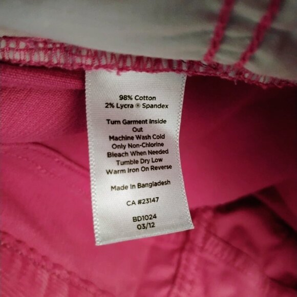 Talbots Corduroy Woman's Pink Jeans Size 6P Zipper casual - Picture 7 of 7